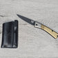 B-USA 315BK-01 SUC*ESSOR BURNT BRASS ALUMINUM FOLDING KNIFE & SHEATH