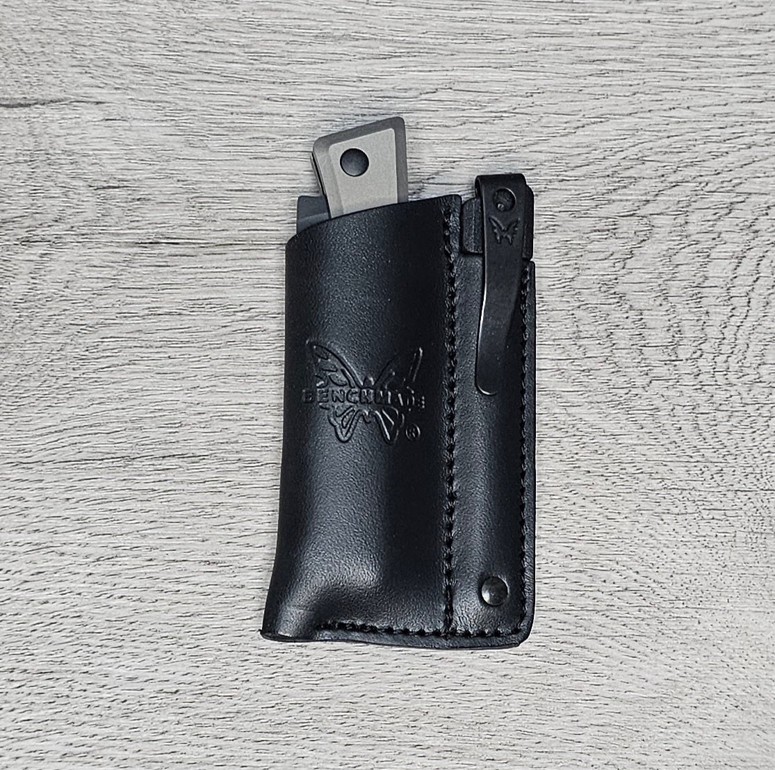 B-USA 315BK-01 SUC*ESSOR BURNT BRASS ALUMINUM FOLDING KNIFE & SHEATH