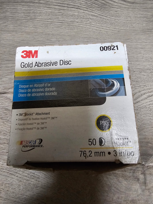 3M GOLD ABRASIVE HOOK IT 80 GRIT 3' SAND PAPER