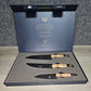 B-USA 4005-02 3 PIECE CUTLERY SET MAPPLE VALLEY RICLITE : WILDCO*ST, TRUE PAR*NG, MEATCRAFT*R