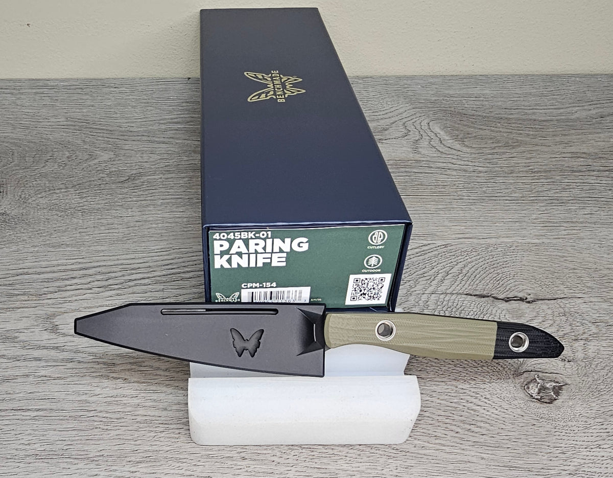 B-USA 4045BK-01  PA1RING KNIFE OD GREEN/ BLACK