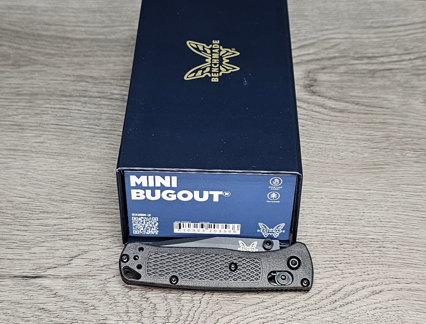 B-USA 533BK-2  MIN*  BUGO*T BLACK  MADE on a BENCH in Oregon