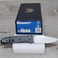 B-USA 535-3  BUG0UT CARBON FIBER BLUE ACCENTS MADE on a BENCH in Oregon