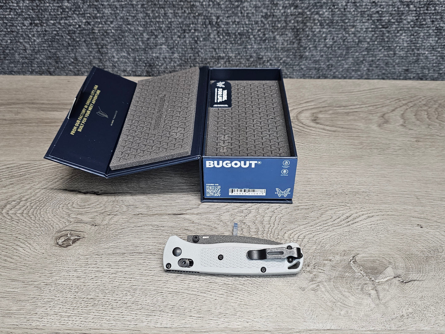 B-USA 535BK-08 STORM GRAY BUGO*T MADE on a BENCH in Oregon