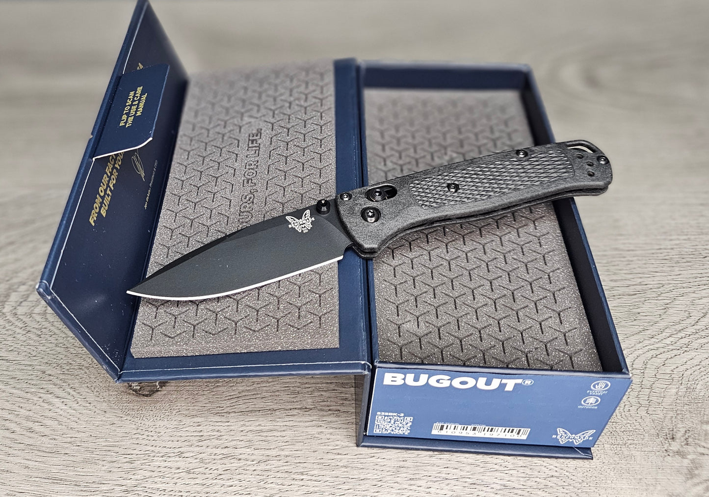 B-USA 535BK-2 CF ELITE BLACK BUGO*T MADE on a BENCH in Oregon
