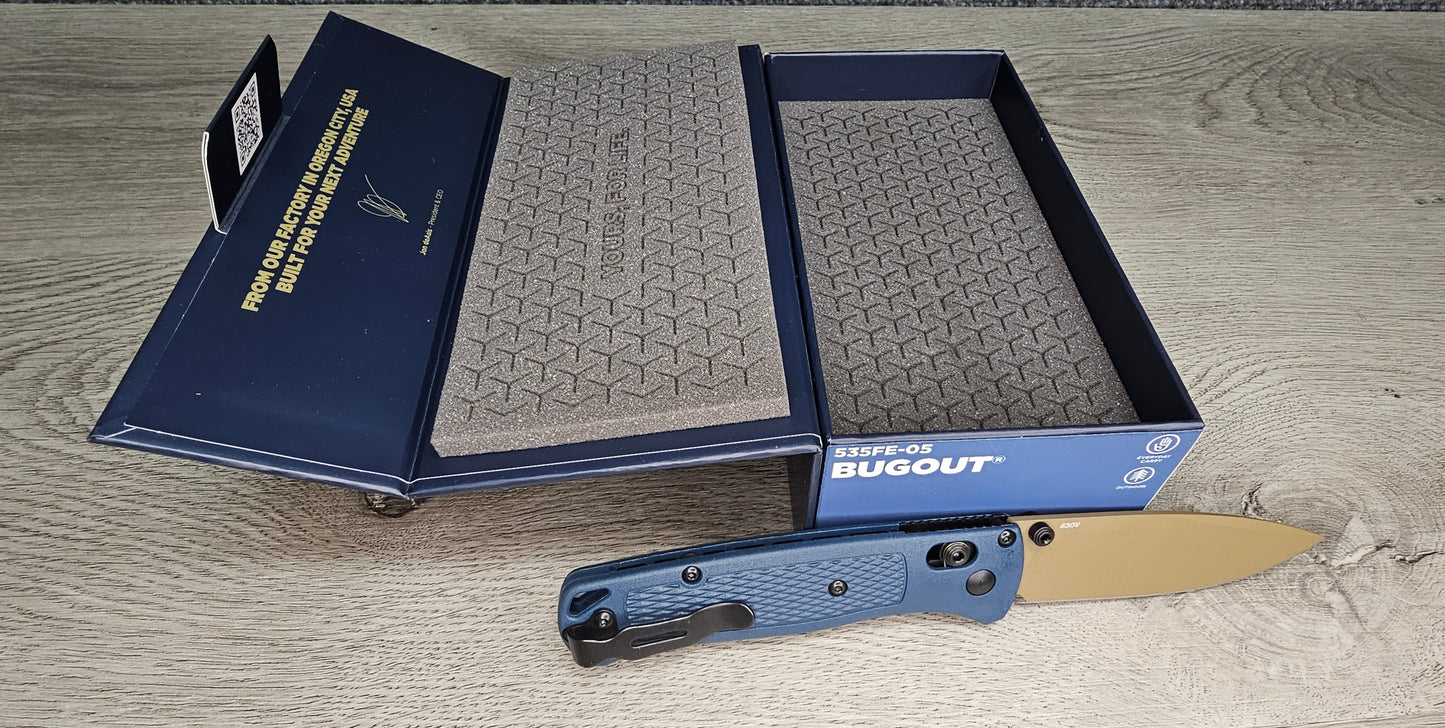 B-USA 535FE-05 CRATER BLUE BUGO*T MADE on a BENCH in Oregon