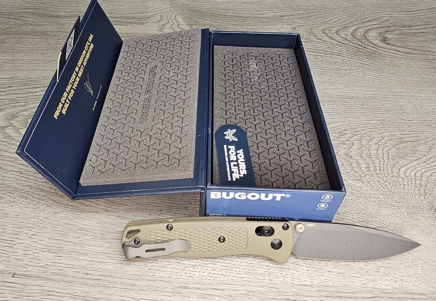 B-USA 535GRY-1 RANGER GREEN BUGO*T MADE on a BENCH in Oregon