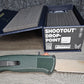B-USA 5371FE-2601 SHO*TOUT TAIGA GREEN OTF MADE on a BENCH in Oregon