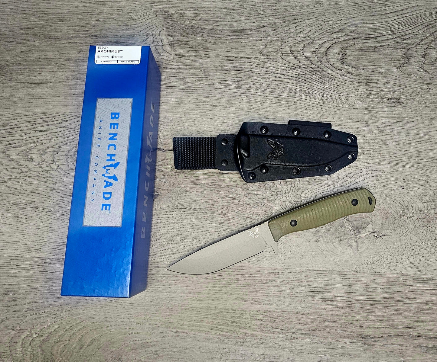 B-USA 539GY ANONIM*S FIXED BLADE KNIFE. MADE on a BENCH in Oregon