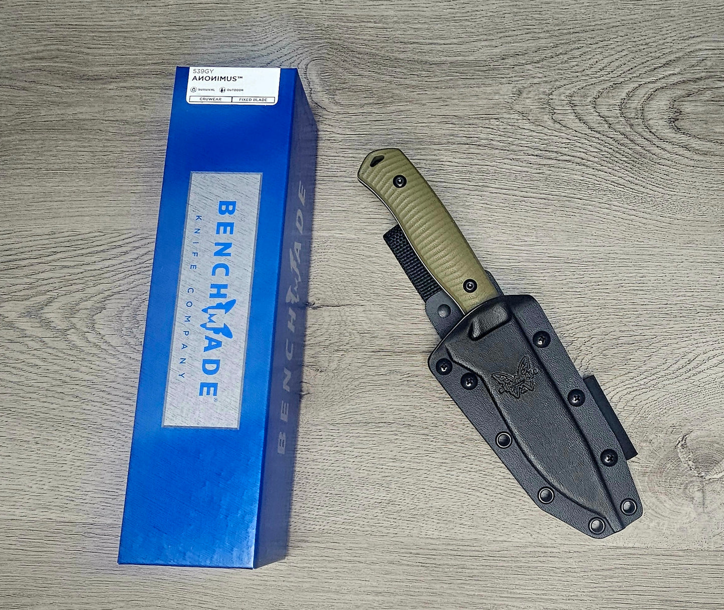 B-USA 539GY ANONIM*S FIXED BLADE KNIFE. MADE on a BENCH in Oregon