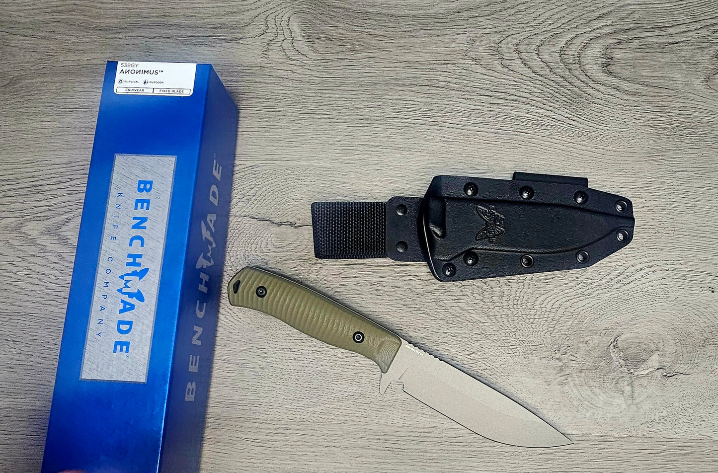 B-USA 539GY ANONIM*S FIXED BLADE KNIFE. MADE on a BENCH in Oregon