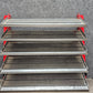 PROMO SHELF (5 SHALLOW SHELVES)  DISPLAY POWDER COATED RED MOUNTS TO E- TRACK OR YOU CAN EASILY BOLT TO WALL