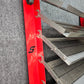 PROMO SHELF (5 SHALLOW SHELVES)  DISPLAY POWDER COATED RED MOUNTS TO E- TRACK OR YOU CAN EASILY BOLT TO WALL