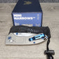 B-USA 743 MIN* NAR*OWS GRAY TITANIUM BLUE ACCENTS FOLDING KNIFE MADE on a BENCH in Oregon