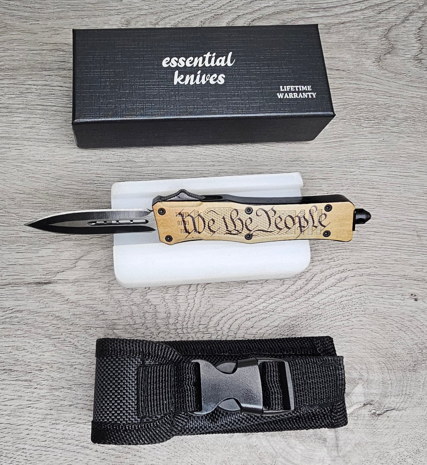 ESSENTIAL KNIVES "THE ESSENTIAL 7"  WE THE PEOPLE Out The Front Knife DAGGER Blade