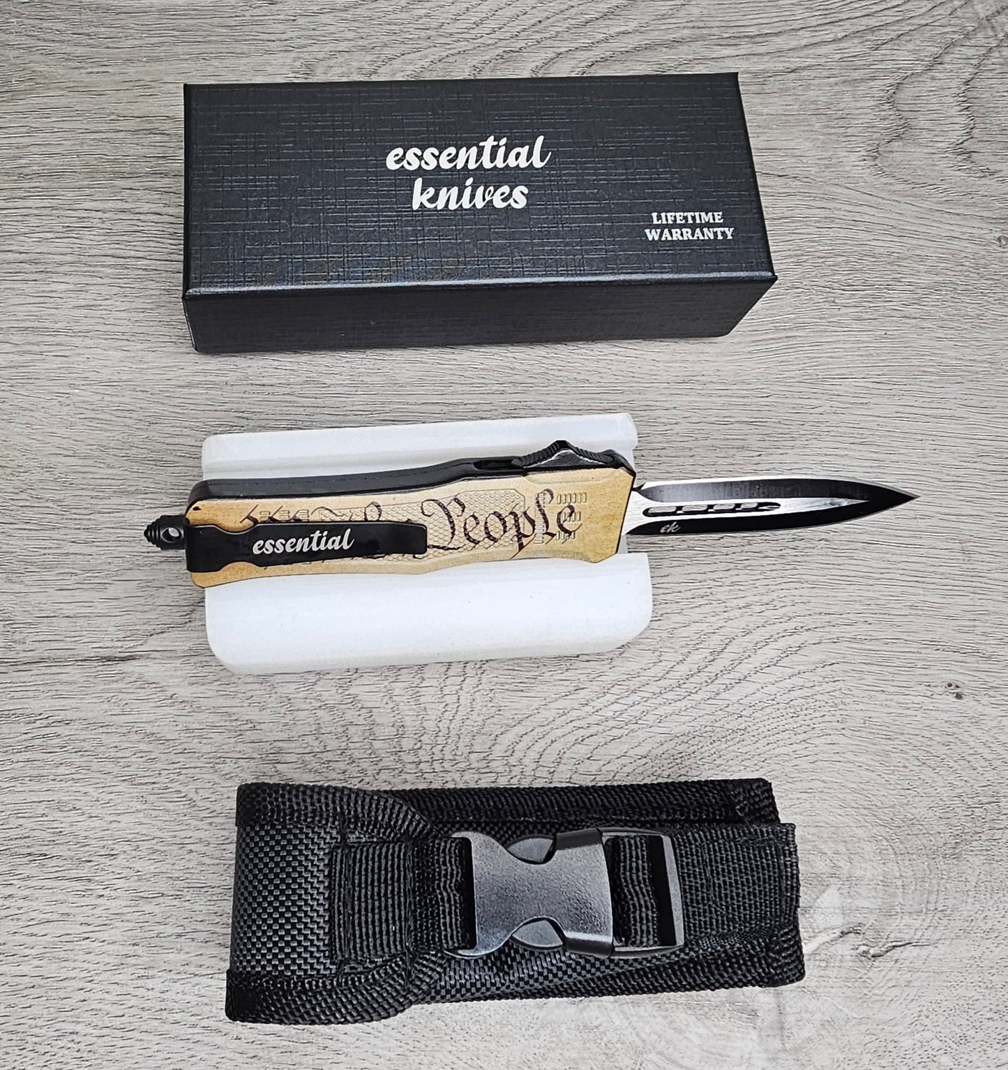 ESSENTIAL KNIVES "THE ESSENTIAL 7"  WE THE PEOPLE Out The Front Knife DAGGER Blade
