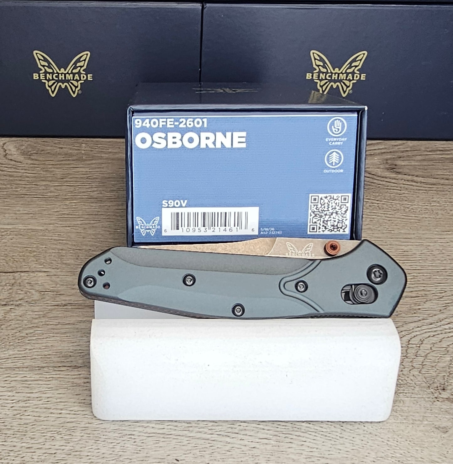 B-USA 940FE-2601  OSBOURN*  Taiga Green aluminum. MADE on a BENCH in Oregon