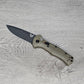 B-USA 9070BK-1  CLAYM*RE AUTO OPENING (NON 0TF) RANGER GREEN  KNIFE . MADE on a BENCH in Oregon