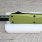 ESSENTIAL KNIVES "THE ESSENTIAL 9" OD GREEN Out The Front Knife TANTO Blade
