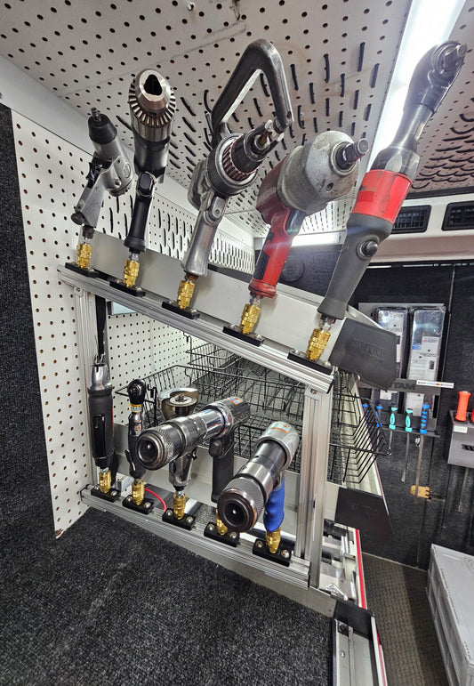 Air Tool Display with your CORE......MOUNTS TO THE SIDE OF YOUR EXISTING ALUMINUM SHELVES