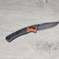 B-USA  15080BK-04 Cr*oked River Burnt Copper Black Micarta MADE ON A BENCH IN OREGON USA