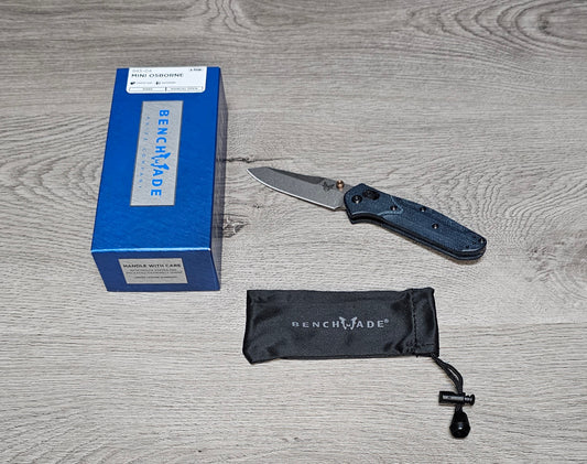 B-USA 940-04 OSBO*RNE BLUE DENIM MICARTA  MADE on a BENCH in Oregon
