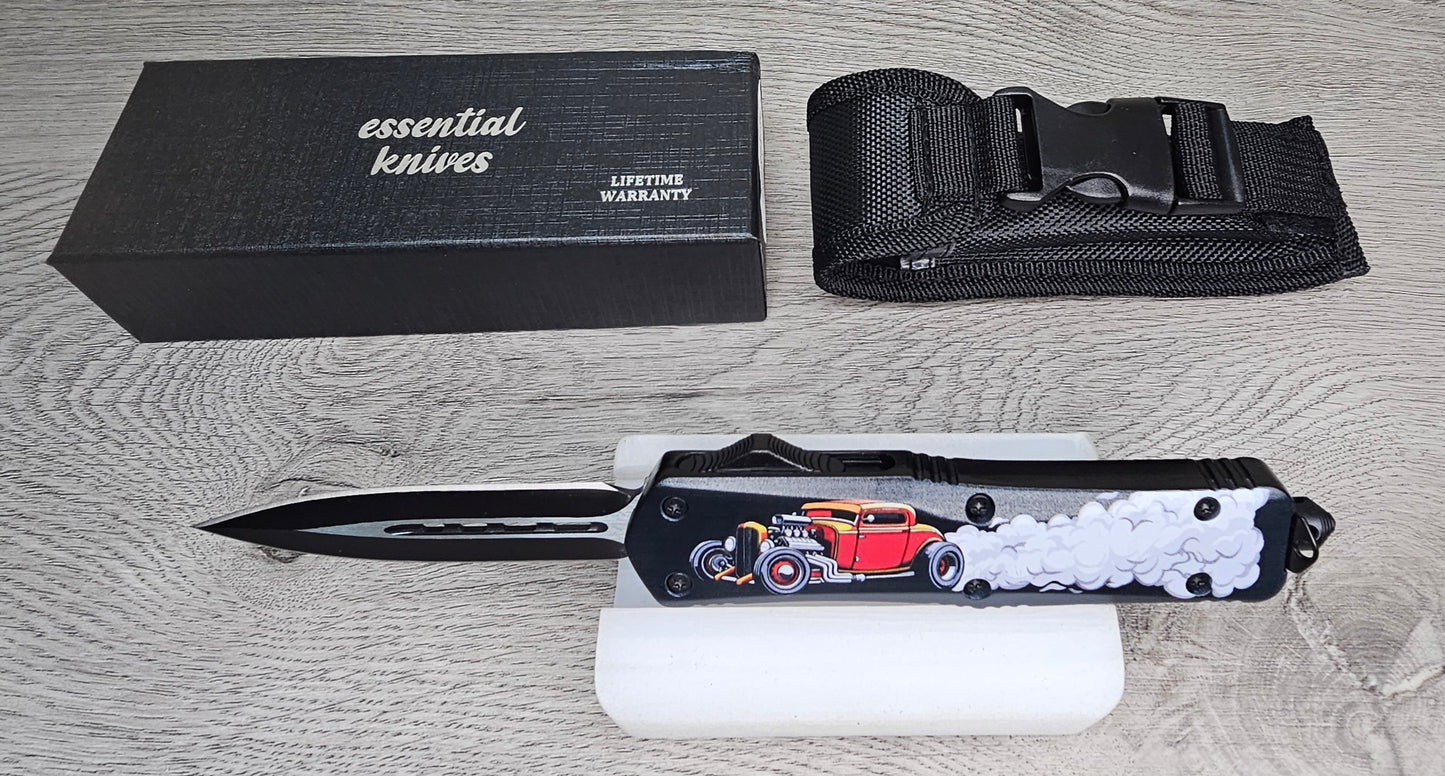 ESSENTIAL KNIVES "THE ESSENTIAL 9 BURNOUT"  Out The Front Knife DAGGER Blade