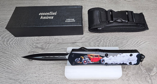 ESSENTIAL KNIVES "THE ESSENTIAL 9 BURNOUT"  Out The Front Knife DAGGER Blade