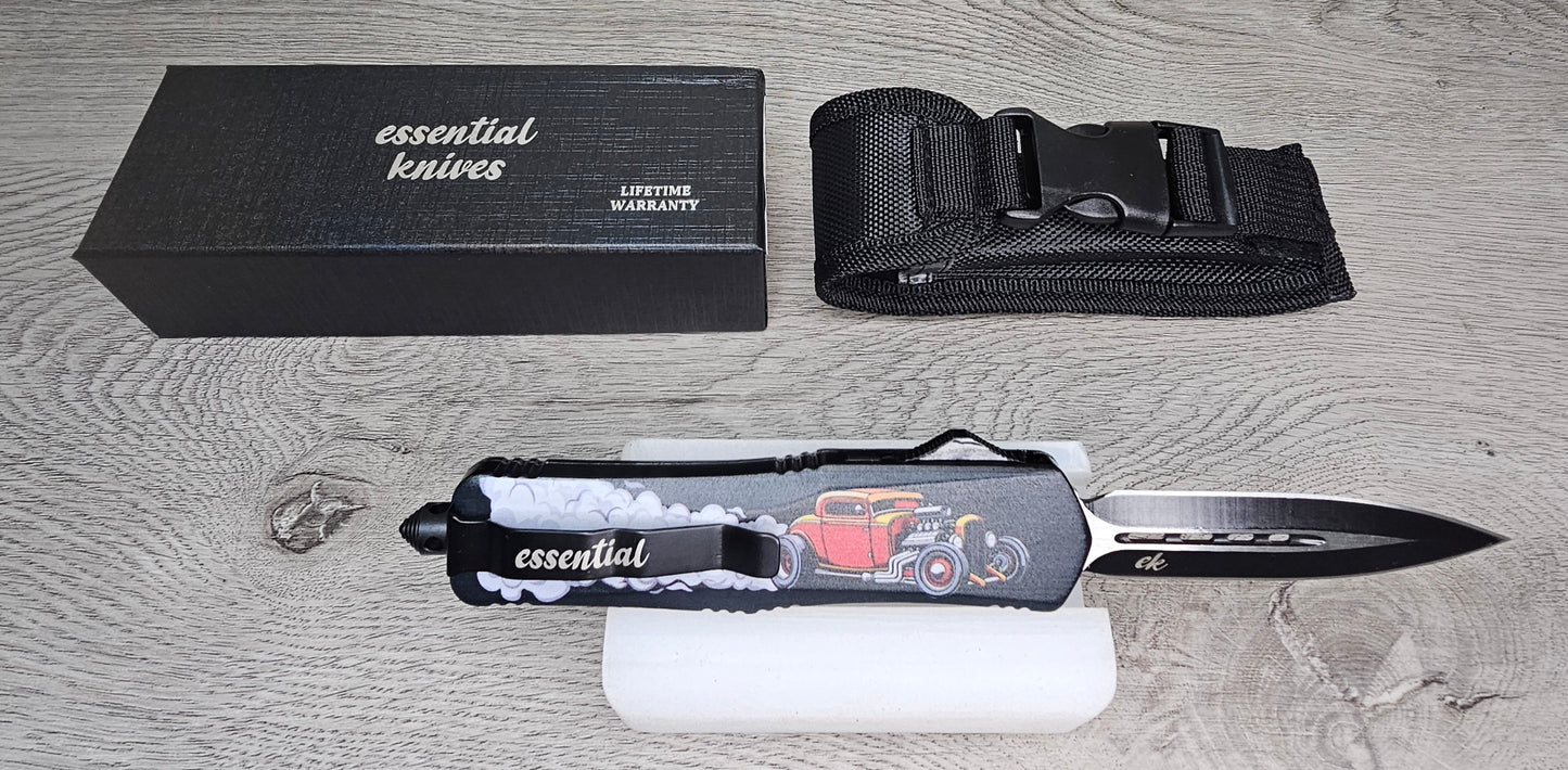 ESSENTIAL KNIVES "THE ESSENTIAL 9 BURNOUT"  Out The Front Knife DAGGER Blade