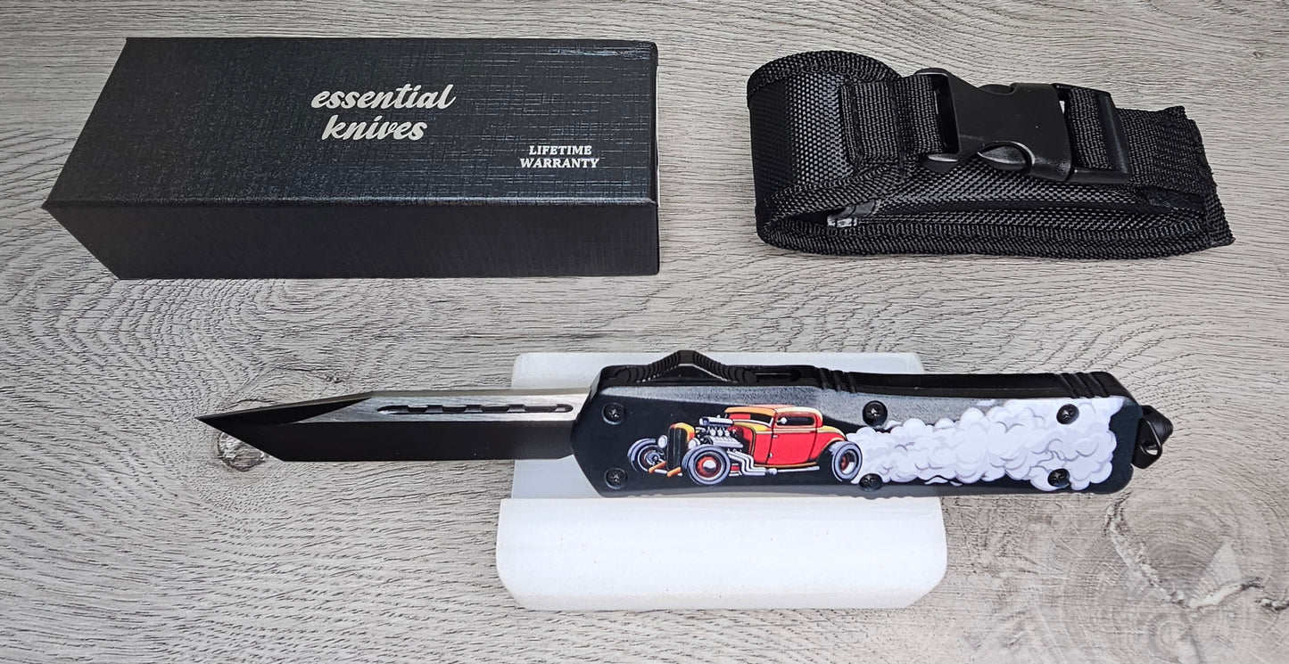 ESSENTIAL KNIVES "THE ESSENTIAL 9 BURNOUT"  Out The Front Knife TANTO Blade