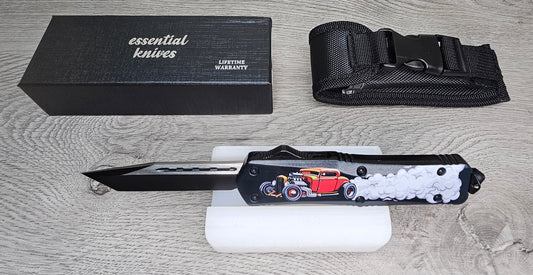 ESSENTIAL KNIVES "THE ESSENTIAL 9 BURNOUT"  Out The Front Knife TANTO Blade