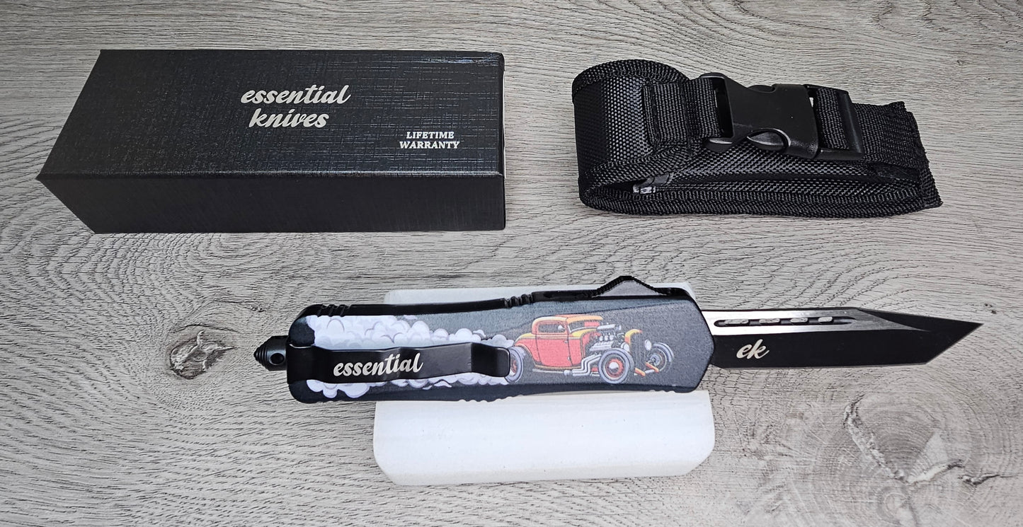 ESSENTIAL KNIVES "THE ESSENTIAL 9 BURNOUT"  Out The Front Knife TANTO Blade