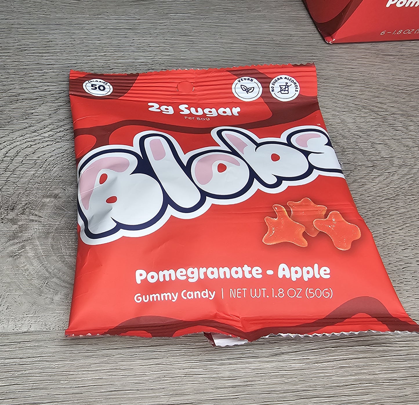 Blobs Pomegranate Apple Gummy Candy 1.8oz 6 count in display box