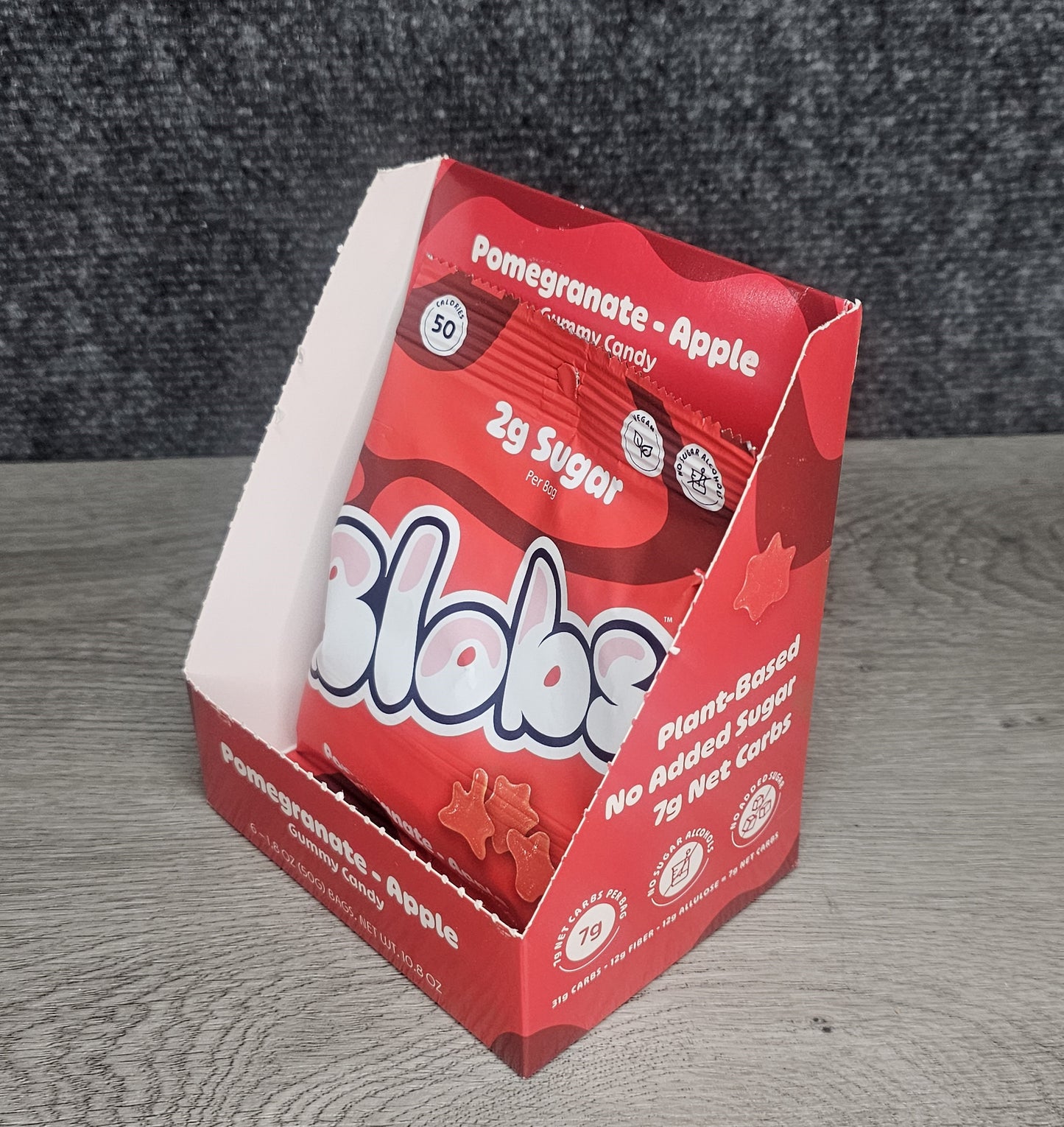 Blobs Pomegranate Apple Gummy Candy 1.8oz 6 count in display box