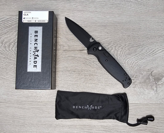 B-USA 4300BK "CLA" BLACK G10 AUTO OPENING (NON 0TF) KNIFE . MADE on a BENCH in Oregon