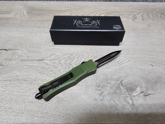 Tiger Tec Defender OD Green Out The Front Knife DAGGER Blade