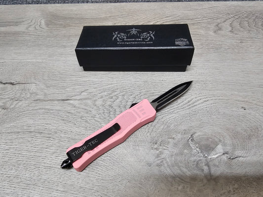 Tec Defender Pink Out The Front Knife DAGGER Blade