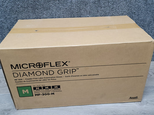 MIcroflex Diamond  Grip Medium 10 boxes of 100 Count  Latex Gloves