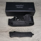 ESSENTIAL KNIVES "THE ESSENTIAL 7" BLACK Out The Front Knife TANTO SERRATED Blade