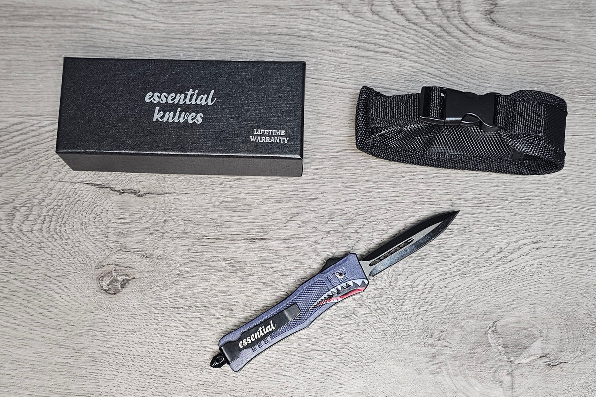 ESSENTIAL KNIVES "THE ESSENTIAL 7" GRAY P40 Out The Front Knife 4 BLADE TYPES