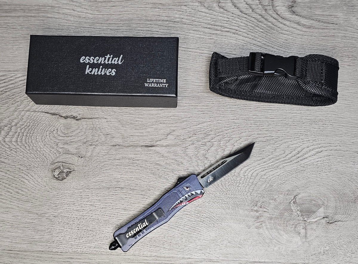 ESSENTIAL KNIVES "THE ESSENTIAL 7" GRAY P40 Out The Front Knife 4 BLADE TYPES