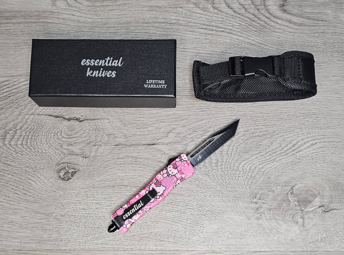 ESSENTIAL KNIVES "THE ESSENTIAL 7" KITTY CAT  Out The Front Knife 4 BLADE TYPES