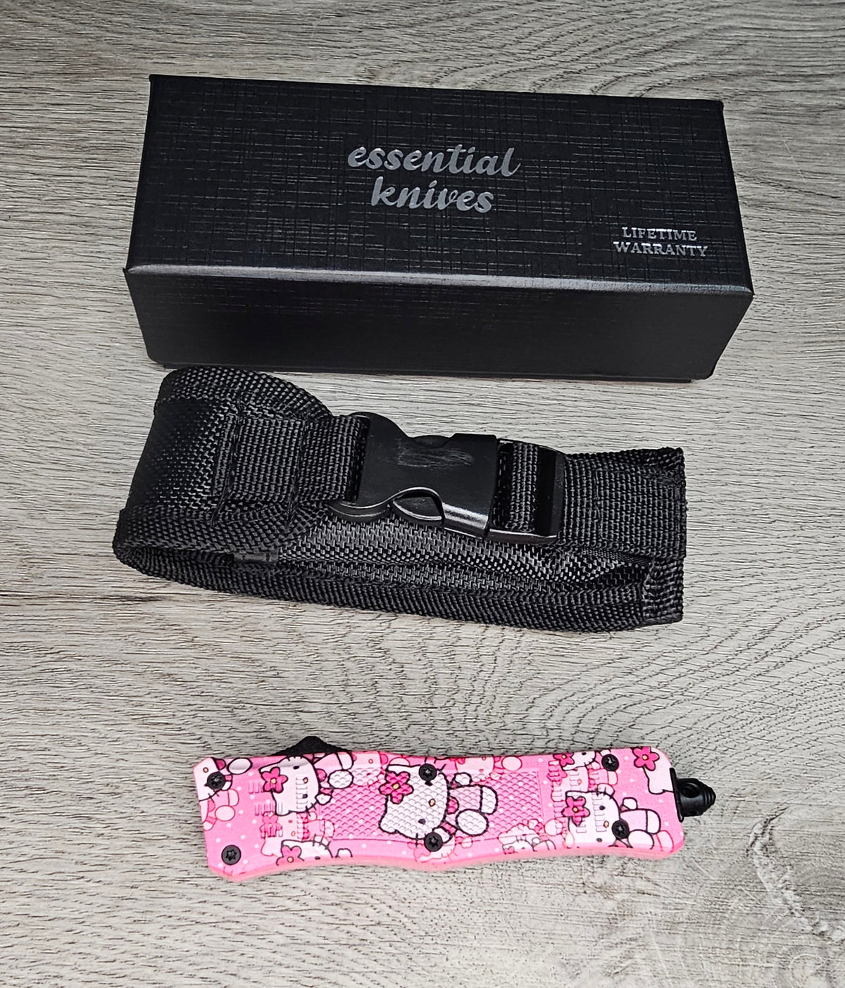 ESSENTIAL KNIVES "THE ESSENTIAL 7" KITTY CAT  Out The Front Knife 4 BLADE TYPES