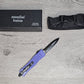 ESSENTIAL KNIVES "THE ESSENTIAL 7" PURPLE Out The Front Knife DAGGER Blade