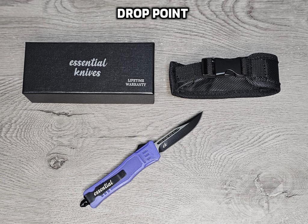 ESSENTIAL KNIVES "THE ESSENTIAL 7" PURPLE  Out The Front Knife 4 BLADE TYPES