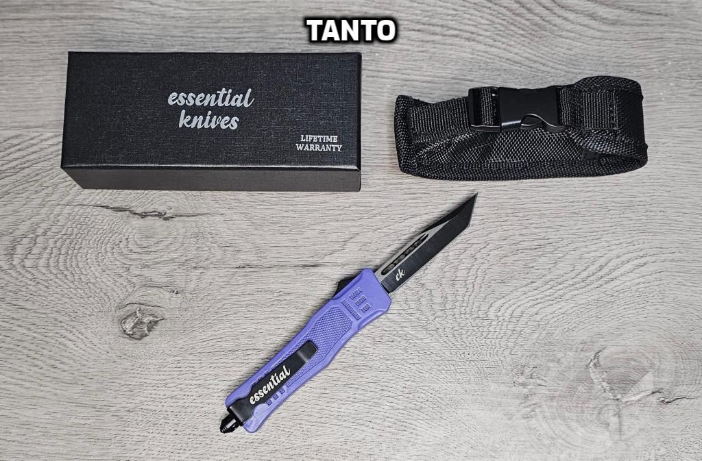 ESSENTIAL KNIVES "THE ESSENTIAL 7" PURPLE  Out The Front Knife 4 BLADE TYPES