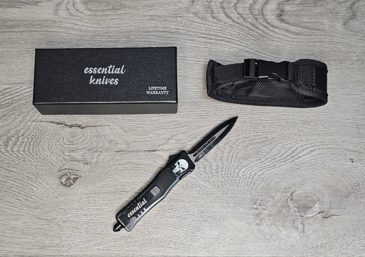 ESSENTIAL KNIVES "THE ESSENTIAL 7" SKULL Out The Front Knife DAGGER Blade