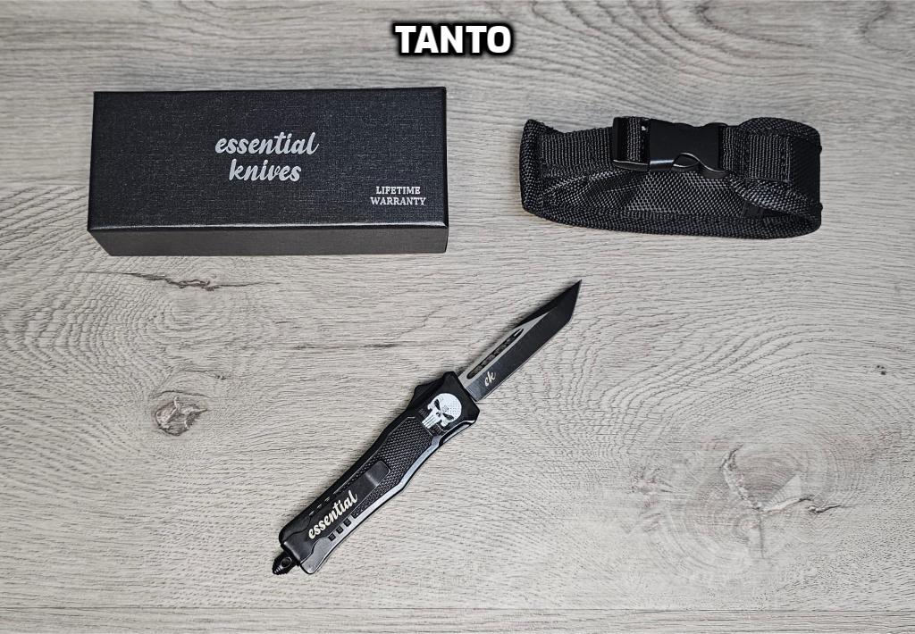 ESSENTIAL KNIVES "THE ESSENTIAL 7" SKULL Out The Front Knife 4 BLADE TYPES