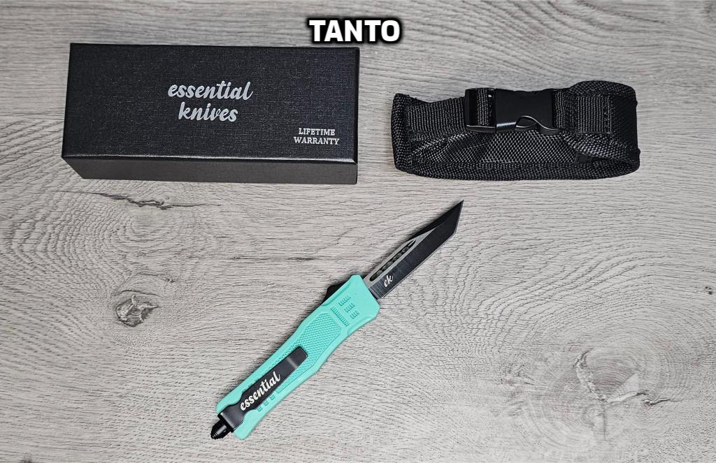 ESSENTIAL KNIVES "THE ESSENTIAL 7" TIFFANY BLUE Out The Front Knife 3 BLADE TYPES