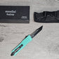 ESSENTIAL KNIVES "THE ESSENTIAL 7" TIFFANY BLUE Out The Front Knife TANTO Blade